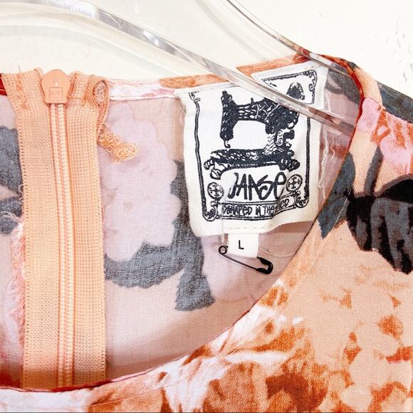 Jaase | Floral Tiered Ruffle Dress | Sz L - Picture 3 of 8